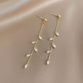 thumbnail image 4 of Pendientes de gota de agua de plata de ley 925, cadena para mujeres, adolescentes, niñas, pendientes de gota de boda, pendientes de novia, plata de ley, circonita cúbica JM, 4 of 5