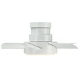 thumbnail image 3 of Vox 26" Matte White Dimmable LED Smart Flush Mount Ceiling Fan with Remote Control, 3 of 7