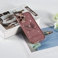 thumbnail image 5 of Compatible with iPhone 12 Pro Max Case Luxury Shiny Plating Cute 3D Bow Tie Butterfly Pattern Glitter Cover Shockproof Camera Protection Bling Case for iPhone 12 Pro Max Women Girls-Pink, 5 of 7