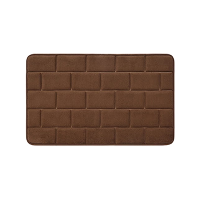 Maytalsory Quick-drying Bathroom Rugs Exquisite Crafted For Easy Cleaning Toilet Rugs Bath Mat Carpets Coffee 1 Pc