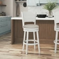 thumbnail image 6 of Hillsdale Furniture Clarion Wood Bar Height Swivel Stool, Sea White, 6 of 10
