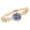 Blue Dial, variant on Golden Crystal Bracelet Watch with Light Blue Dial, Fashion Women’s Quartz Chain Watch