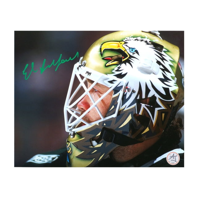 Ed Belfour Signed Dallas Hockey Goalie Mask Profile 8x10 Photo