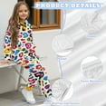 thumbnail image 6 of Uorisanigo 2 Piece Athletic Tracksuit Jogging Sets Outfit Sweatsuit Pullover Hoodie and Sweatpants Set for Kids Casual Clothes Fall Winter Clothing, Colorful Cheetah Leopard Print, 6 of 7