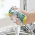 thumbnail image 5 of 100/1Pcs Kitchen Dishwashing Sponge Soft Absorbent Clean Rub Pot Rust Scouring Pad Removing Kits Household Cleaning Brush Sponge, 5 of 10