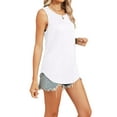 thumbnail image 3 of Women's Sleeveless Ribbed Knit Tank Top  Casual Loose Fit Crew Neck Shirt, 3 of 6