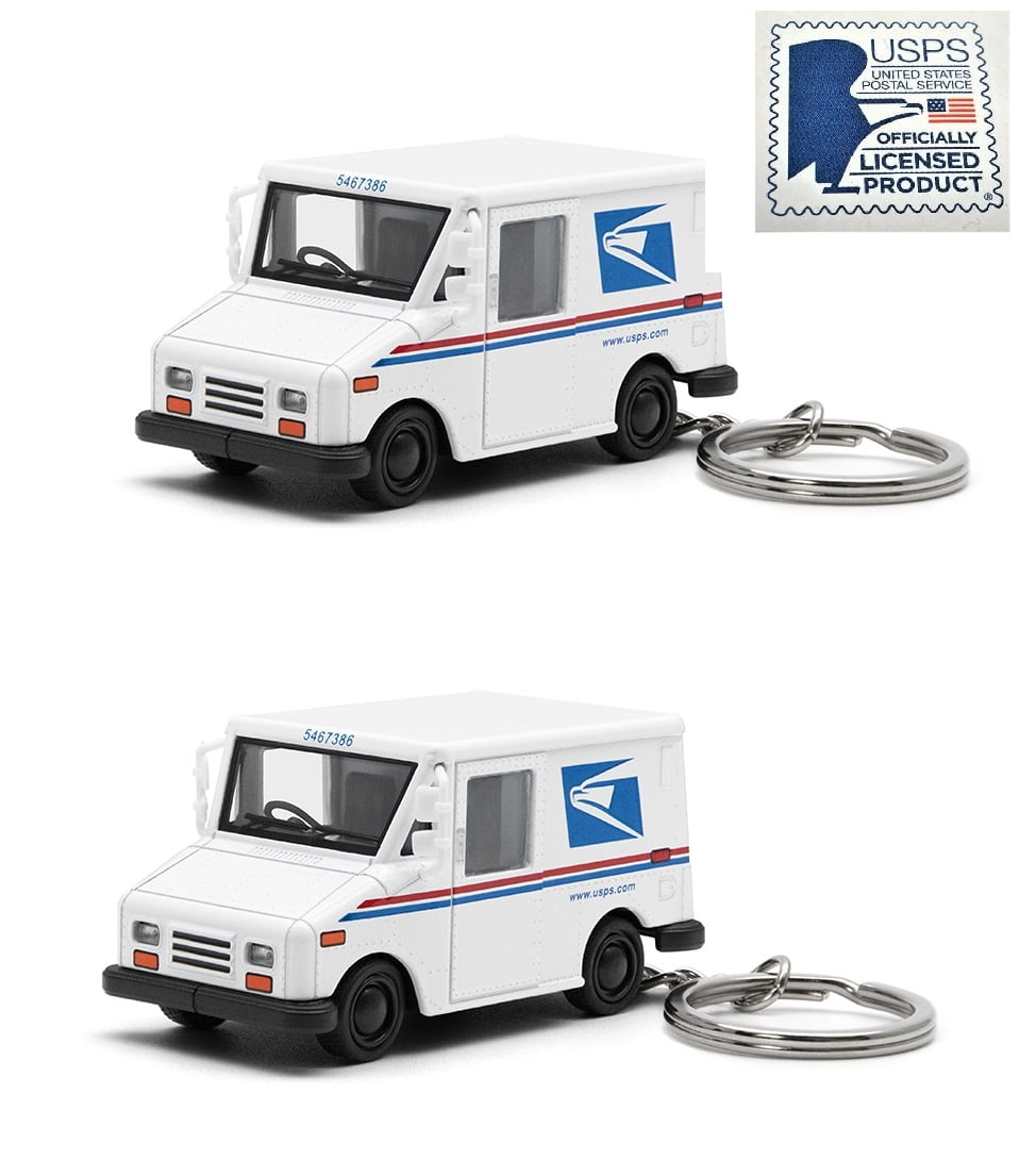 2.5" USPS LLV United States Postal Service Mail Diecast Truck 1:72 KEYCHAIN