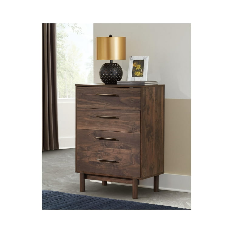 signature design by ashley oliah brown woodgrain dresser Fortlorn - Walnut Brown