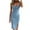 Blue, variant on Ayolanni Elegant Dresses for Women Blue Knee-Length Bodycon Solid Zip Neck Sleeveless Denim Dresses Ladies Dresses L