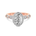 thumbnail image 3 of IGI Certified 2 Carat Oval Shape Lab Grown Diamond Engagement Ring | 14K Rose Gold |Micaela Halo Diamond Ring | FG-VS1-VS2 Quality Friendly Diamonds, 3 of 5