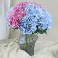 thumbnail image 2 of HEVIRGO 2PCS Artificial Flower Realistic Real Touch Vibrantly Color Home Decoration Photography Props Artificial Silk Hydrangea Flower Wedding Centerpieces,Blue, 2 of 8