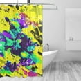 thumbnail image 2 of Coolnut Psychedelic Splash Painting Bath Shower Curtain Liners 72"x72", Polyester Waterproof Bath Curtains with Hooks for Bathroom Decoration, 2 of 5
