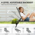 thumbnail image 4 of Outsunny Chaise Longue Pliante, Chaise Longue avec Appuie-Tête, Gris Pâle, 4 of 10