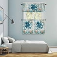 thumbnail image 6 of Ocean Creature Kitchen Curtains Valances and Tiers Set of 3 Eight Pawfish Corals Sea Stars Tier Curtains and Valance with Rod Pocket for Small Windows, 27.5"x24", 6 of 9