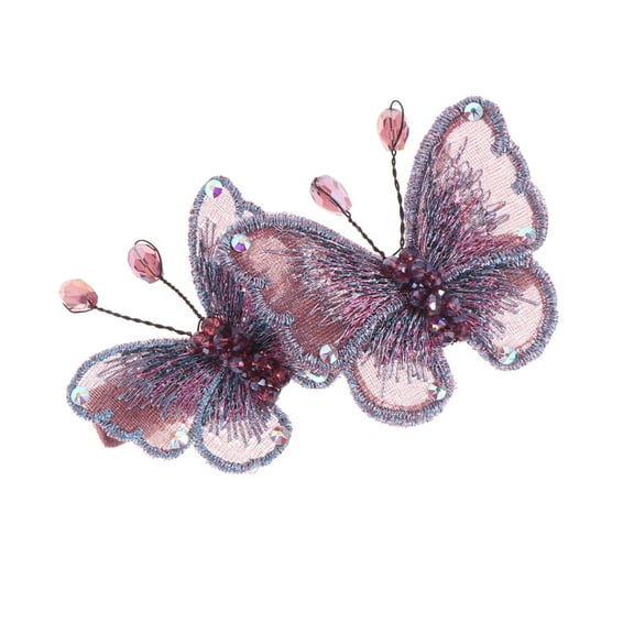 TAILTOSS Rhinestone Clips Purple Polyester Rhinestone Women Elegant Design 1Pcs 3.5x2x1in