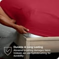 thumbnail image 5 of Bare Home 2 Pack Fitted Bottom Sheets Twin XL Premium 1800 Ultra Soft Wrinkle Resistant Microfiber Hypoallergenic Deep Pocket Twin XL Red, 5 of 8