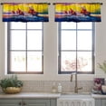 thumbnail image 3 of LALILO Kitchen Curtain Valance Oil Canvas And Sea Modern Oil Rod Pocket Window Curtain 52"x 18" Set of 2, 3 of 5