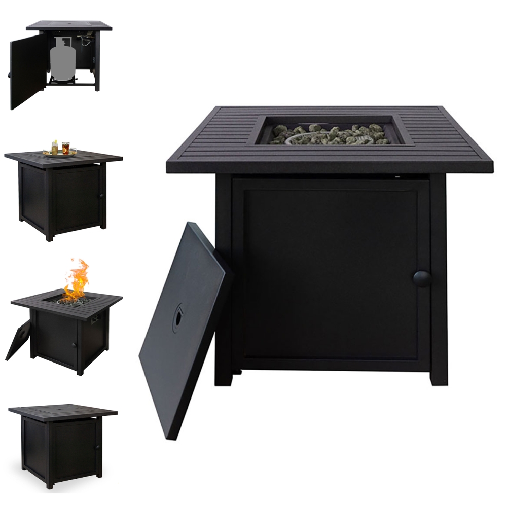 Yipa Fire Pit Table Heater Stove Bonfire Square Fireplace Poker 000 BTU