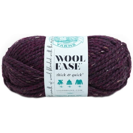 UPC: 0023032641447 | Lion Brand Wool-Ease Thick & Quick Raisin Yarn 1 Each