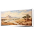 thumbnail image 2 of Designart "Pyramid Majesty Ancient Egyptian Wonder" Oversized Landscapes Framed Wall Art - Traditional Beige Egypt Entryway Framed Wall Art Print, 2 of 6