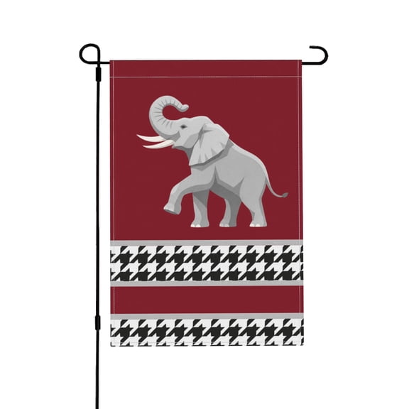 Garden Flag with Elephant Design, Outdoor Décor, 12x18 Inch, Weather Resistant