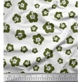 thumbnail image 1 of Soimoi Green Poly Georgette Fabric Floral Decor Fabric Printed BTY 52 Inch Wide, 1 of 3