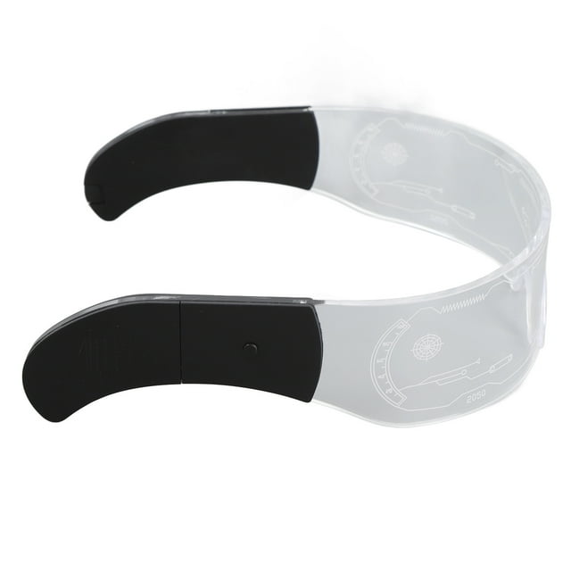 LED Visor Glasses, Acrylic Material Luminous Glasses 7 Colors 4 Modes for Cosplay Party
