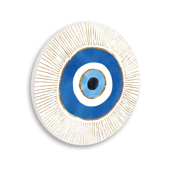 Stupell Industries Bohemian Contemporary Evil Eye Nazar Shape Wall Plaque Art, 12 x 12, by Ziwei Li