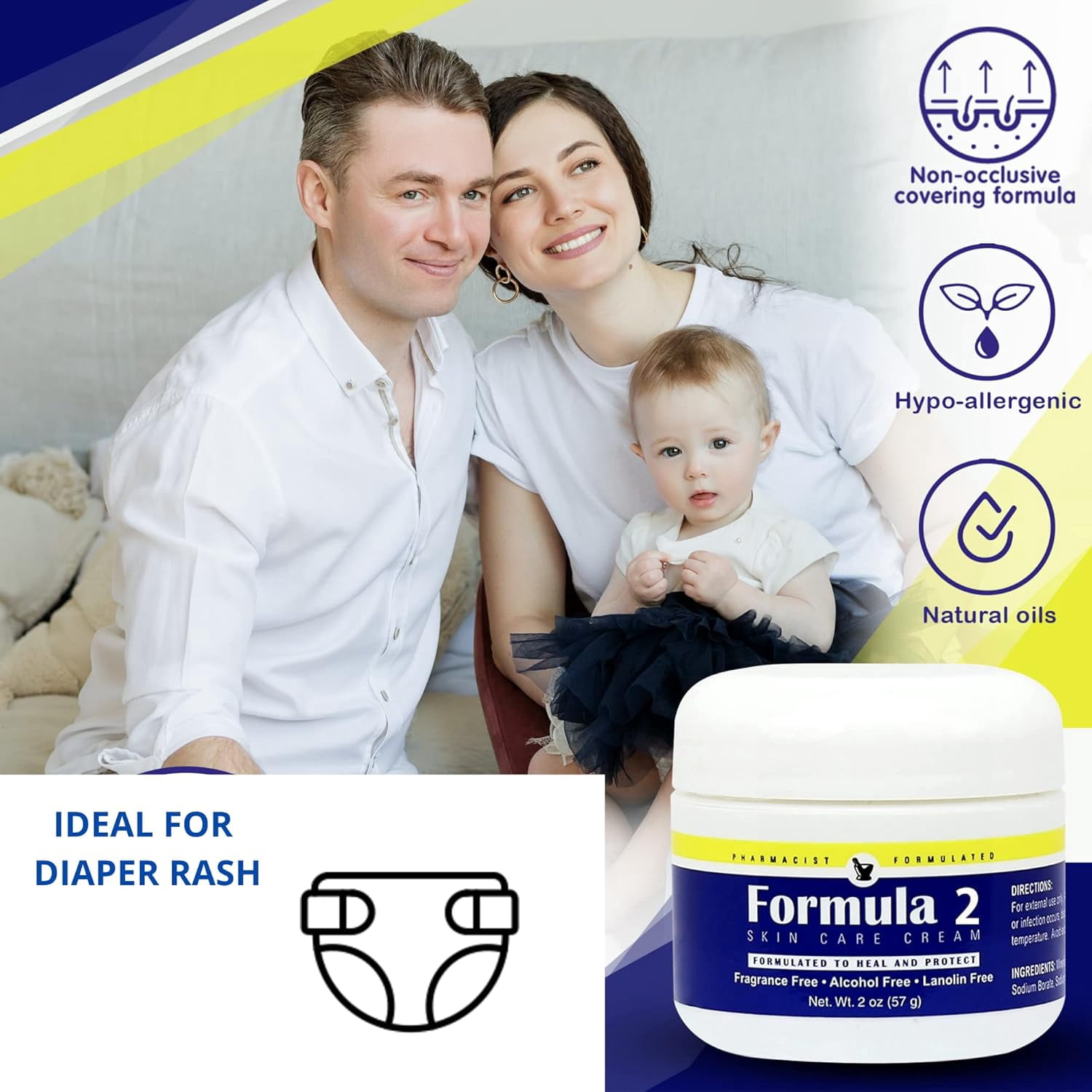 Formula 2 Unscented Multi-Purpose Alcohol-Free Cream, 8 oz