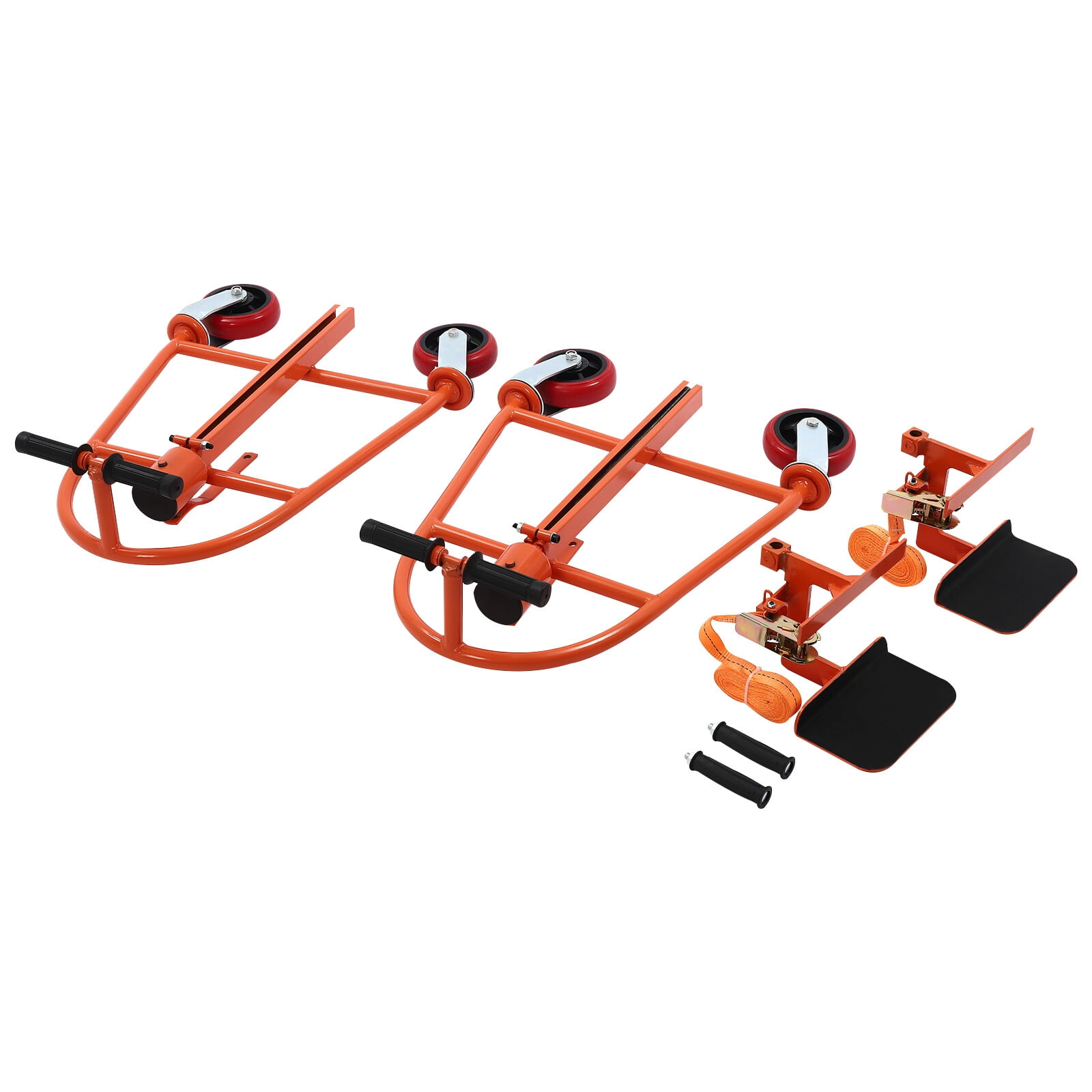 Heavy-Duty Furniture Mover - 4 Wheels(6in Diameter), 11.8in Lift Height - 190in Nylon Straps, Suitable for Office/Warehousing/Logistics/Furniture Store Use