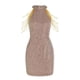 thumbnail image 3 of Gibobby Vestido sexy para fiesta Vestido de lentejuelas ajustado con flecos de cristal sexy con cuello halter a la moda de color sólido para mujer(Rosa,CH), 3 of 5