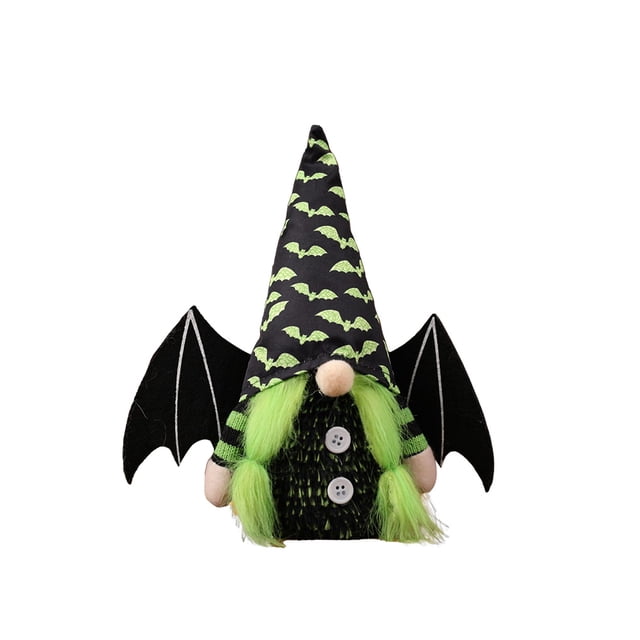 Inteprter Muñeca de Halloween, decoración de ventana sin rostro, decoración de ala, regalo de escritorio, casa de campo, adorno decorativo, habitación, Kits de decoración para fiestas Femenino Inteprter HA064474-02