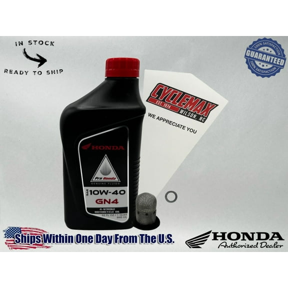 Cyclemax Standard GN4 10W-40 Oil Change Kit fits 2002-2009 Honda CHF50