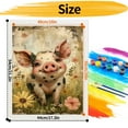 thumbnail image 6 of JYLMOOD DIY Animal Paint by Number for Adults, Easy Painting by Numbers for Gift Home Wall Decor 16x20in without Frame, Colored Canvas - Pig, 6 of 7