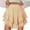 Beige, variant on Crunowin Women's Flowy Shorts, High Waist Mini Skirts Golf Tennis Crochet Shorts Casual Boho Ruffle Tiered Skorts White XL