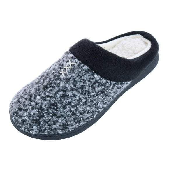 Isotoner Microsuede Tricot Chiné Jessie Hoodback Slipper (Femmes)