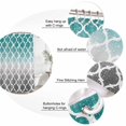 thumbnail image 6 of Teal White Grey Ombre Morocco Pattern Waterproof Fabric Shower Curtain,Modern Moroccan Geometric Waterproof Fabric Shower Curtain for Bathroom Bathtubs Shower Curtains with 12 Hooks Standard 60x72, 6 of 8