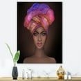 thumbnail image 2 of African American Woman Portrait with Turban VI 16 in x 32 in Painting Canvas Art Print, by Designart, 2 of 4