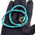 thumbnail image 2 of Turquoise Necklace Blue Heishi Off Round Stones Solid Strand 14k Gold Filled Clasp Spyglass Designs 20", 2 of 2