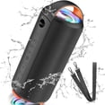 thumbnail image 1 of Bocina Bluetooth, Altavoz Portátil Impermeable IPX6, Mini Bocina de RGB, Sonido Estéreo TWS, Batería de 5200 mAh Larga Reproducción, Altavoz Bluetooth 5.0 con Correa Portable para Viaje, Fiesta, Hogar, 1 of 5