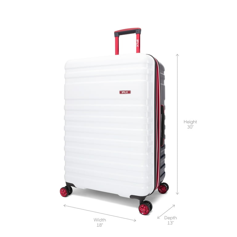 iFLY Hardside Luggage Spectre 28 Inch Checked Luggage, White/Navy -  Walmart.com