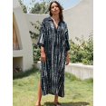 thumbnail image 5 of Edolynsa Printed Shirt Dress for Women Half Sleeve Beach Tunic Casual Summer Outfit Oversize Bikini Cover-up Collar Long Tops, 5 of 8