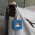 thumbnail image 3 of Global Warming Polar Bear Melting Stainless Steel 1oz Mini Flask Key Chain, 3 of 3