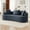 Navy Blue, variant on FelixKing 86" Curved Teddy Fleece Sofa Couch, Modern Boucle Sofa with 3 Pillows & Deep Seat, No Assembly Couch for Living Room