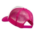 thumbnail image 3 of Joy Embroidered Two Tone Foam Mesh Back Cap - Hot Pink White OSFM, 3 of 5