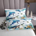 thumbnail image 3 of Erosebridal Blue Dolphin Coverlet Set Twin, Sea Turtle Bedding Set, Ocean Print Decor, 2 Pieces, 3 of 5