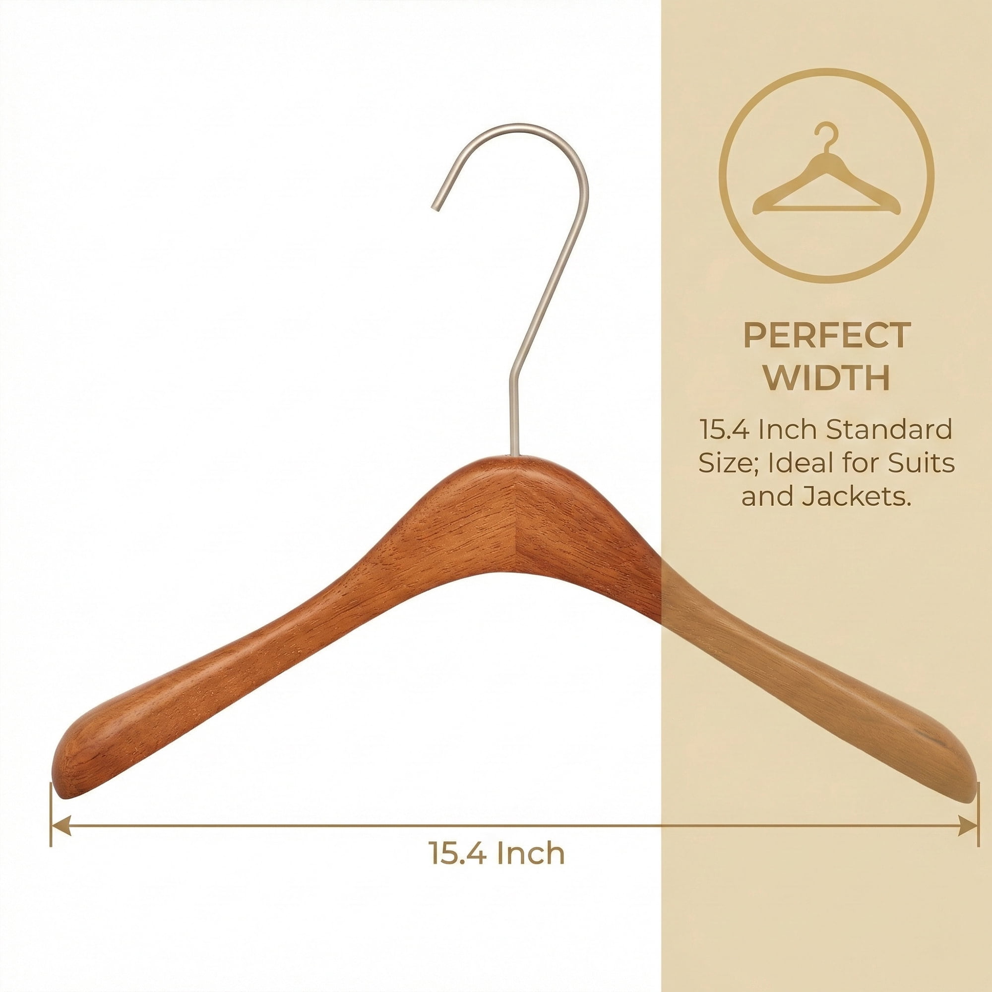 Unique Bargains 2Pcs Wood Space Saving Storage Pants Shirts Hanger Brown