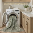 thumbnail image 5 of UERMEI 10x14 Washable Area Rugs for Living Room, Vintage Printed Rug, Vacuum-Friendly, Non Slip Indoor Rug for Bedroom Dining Room Home Decor Carpet, Dark Sage Green, 5 of 8