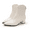 White, variant on Women's Chunky Heel Ankle Boots - Pointed Toe Zipper Booties for Fall Winter, Office, Date Night & Travel