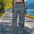 thumbnail image 6 of adaychics Womens Wide Leg Jeans Mid Waist Dot Loose Baggy Vintage Casual Denim Pants Fall Trousers for Dating Travel, 6 of 7